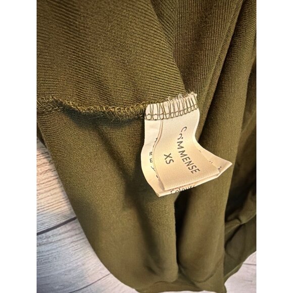 Commense Bodycon Asymmetrical Neck Long Sleeve Ruched Maxi Dress Size XS - Picture 3 of 3